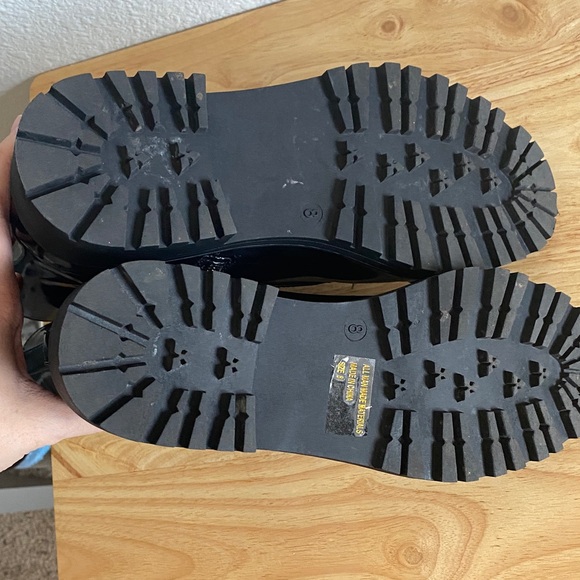 Wild Diva Black Lace-Up Women's Combat Boots - Picture 8 of 9